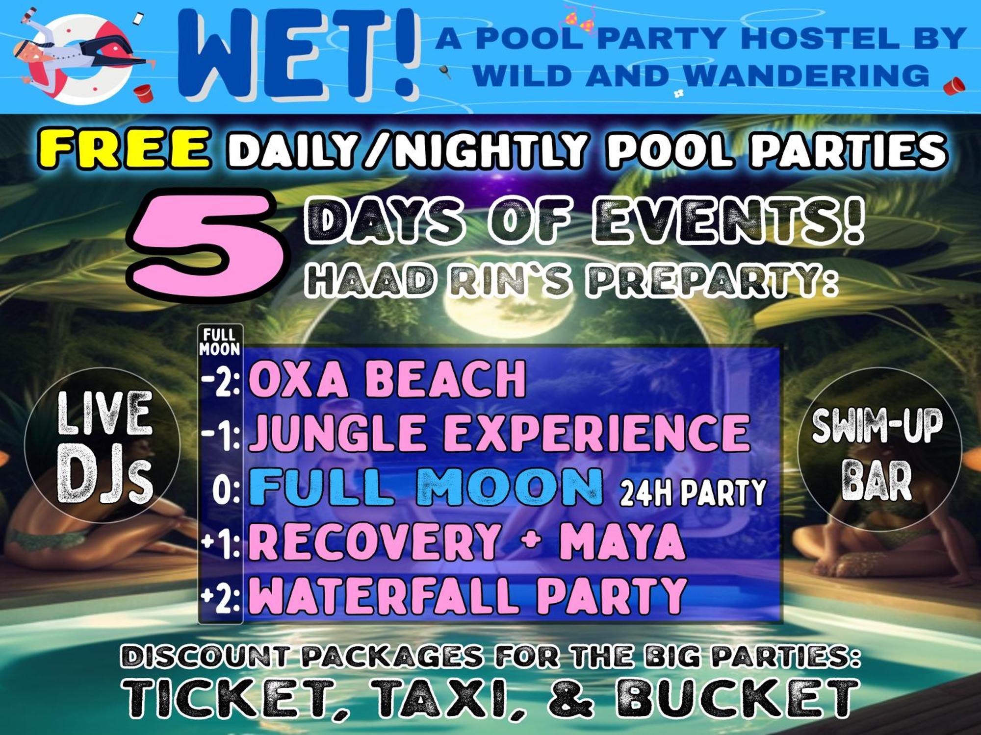 Wet! A Pool Party Hostel By Wild & Wandering Haad Rin Dış mekan fotoğraf
