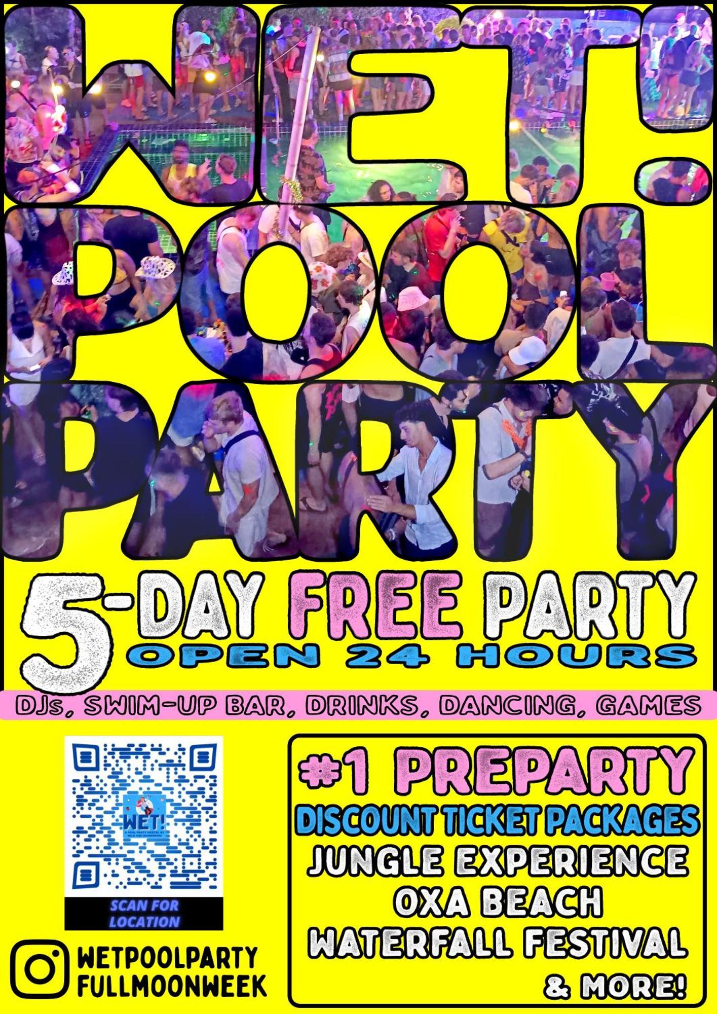 Wet! A Pool Party Hostel By Wild & Wandering Haad Rin Dış mekan fotoğraf